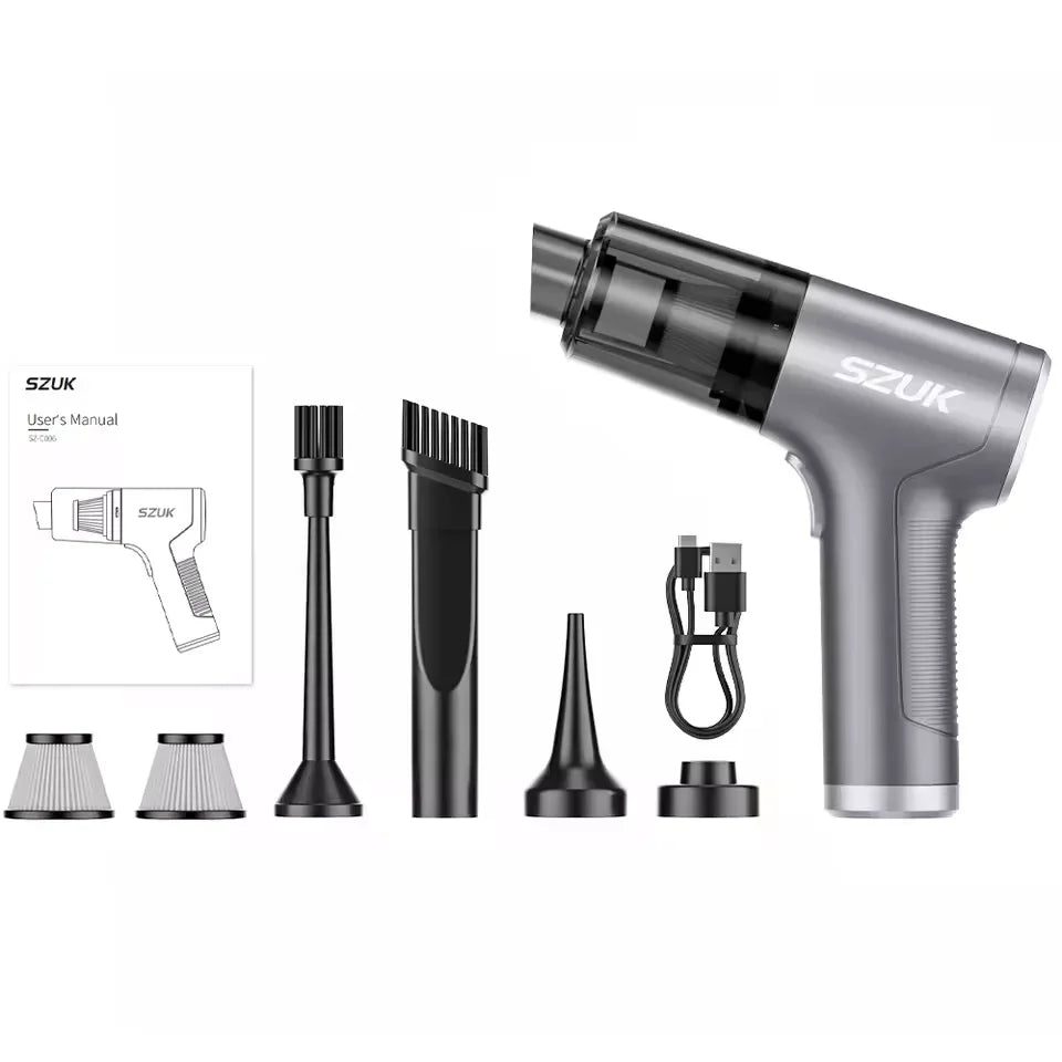 SZUK 17000PA Car Vacuum Clenaer Mini Cordlees Powerful Wirelens Handheid Cleinang Machine Car Cleaner Portoble Vaccum Cleanes