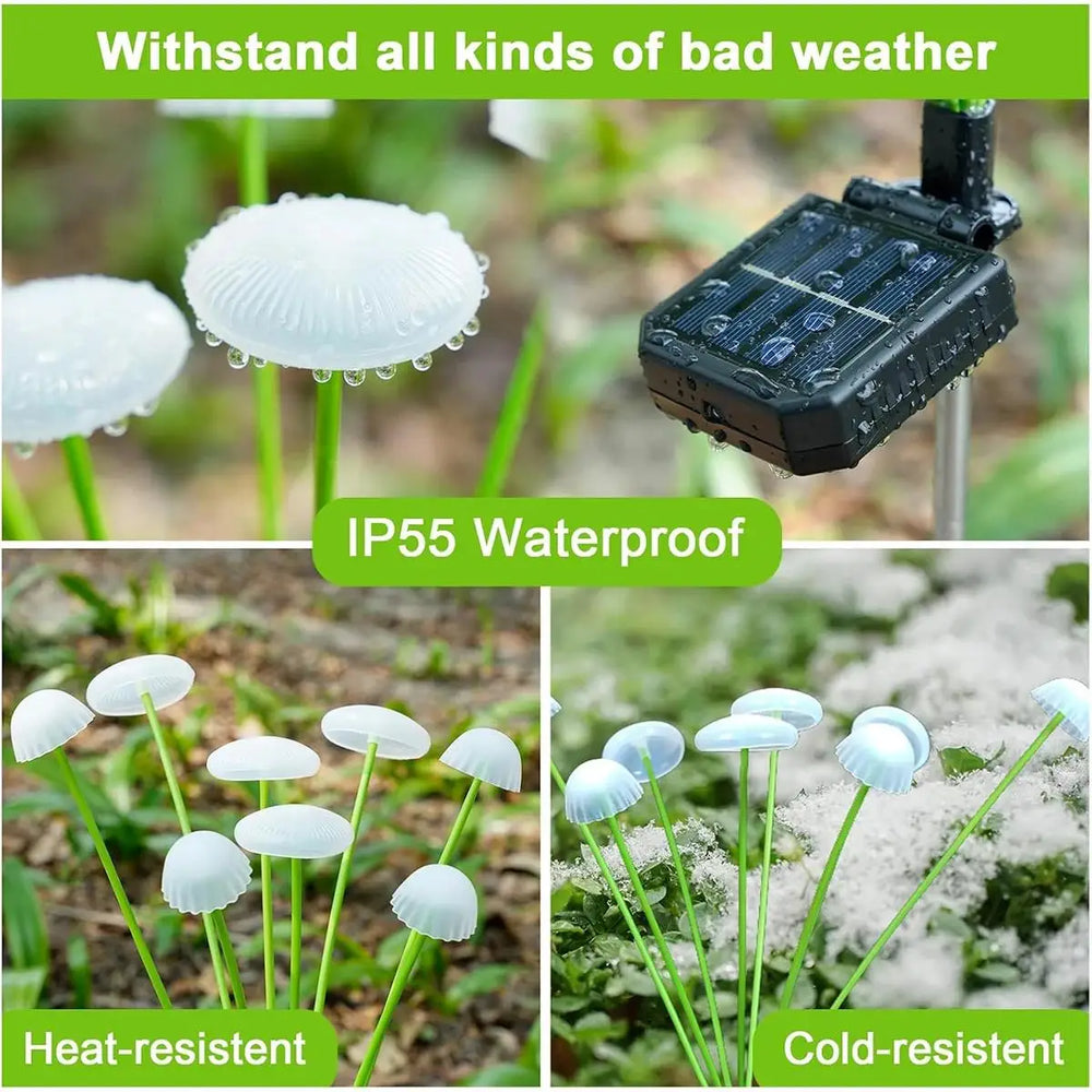 Solar Garden Lights Led Jellyfish Sway For Decoration Yard Outdoor Waterproof Ip65 Outdoor Waterproof Light Light Mushroom Shape - QueensalesOF