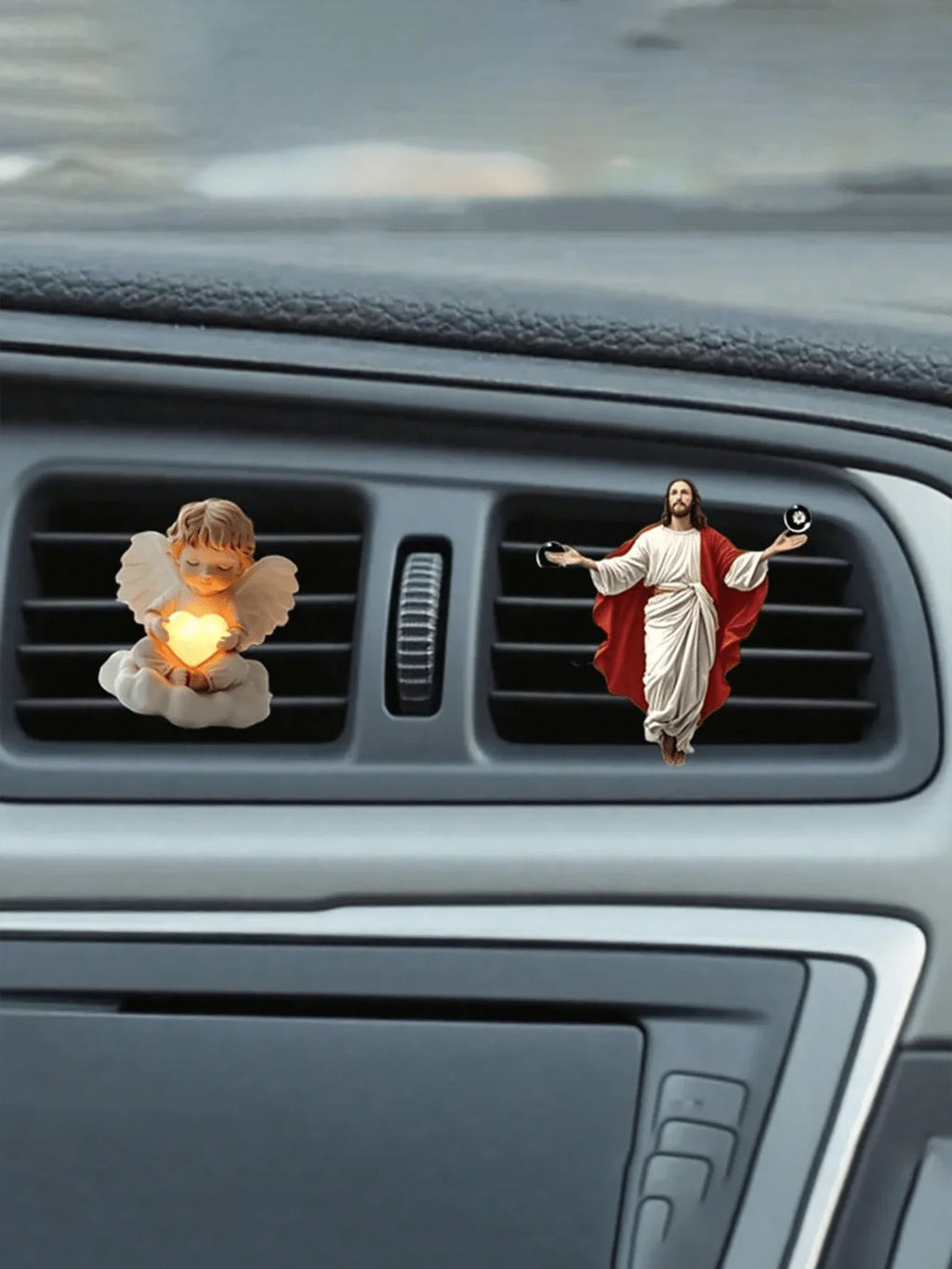2pcs Angelic Car Air Vent Clip, Women's Car Decor, Cute Acrylic Car Air Freshener Vent Clip, Car Accessory