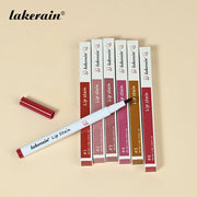 6Colors Lip Stain Pencil Liquid Lip Liner Waterproof Plumping Lip Tint Natural Matte Nude Brown Long Lasting Beauty Makeup Pen - QueensalesOF