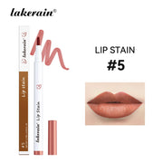 6Colors Lip Stain Pencil Liquid Lip Liner Waterproof Plumping Lip Tint Natural Matte Nude Brown Long Lasting Beauty Makeup Pen - QueensalesOF