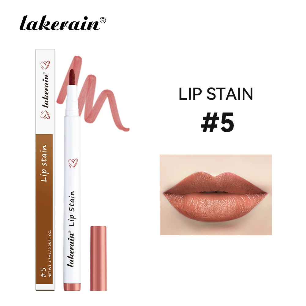 6Colors Lip Stain Pencil Liquid Lip Liner Waterproof Plumping Lip Tint Natural Matte Nude Brown Long Lasting Beauty  Makeup Pen
