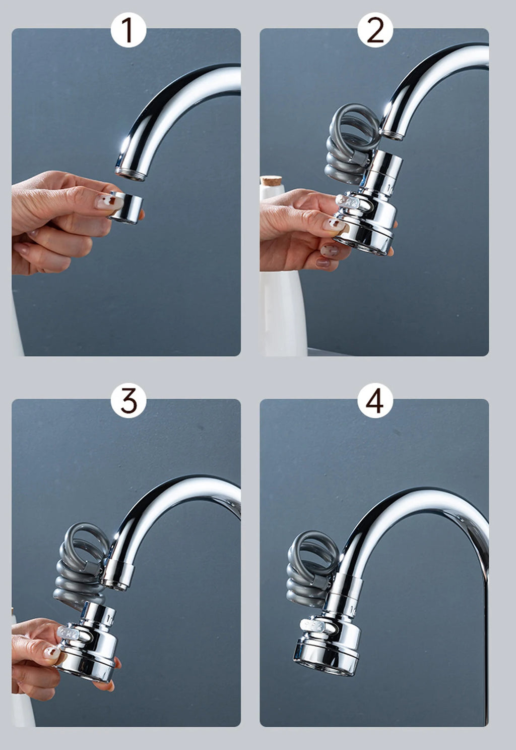 New 3 Modes Sink Faucet 360 Degree Rotation Filter Extension Tube Shower Water Saving Tap Universal Kitchen Gadgets Accessories