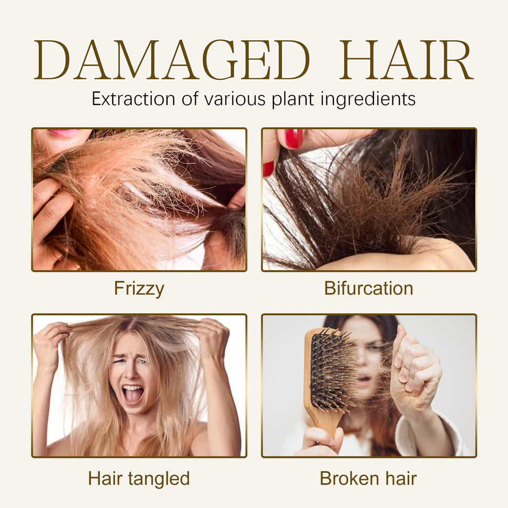 EELHOE Keratin Hair Growth Serum Natural Repair Essence Spray for Dry Curly Hair Hydrate Smooth Frizz Control Growing Hair Care