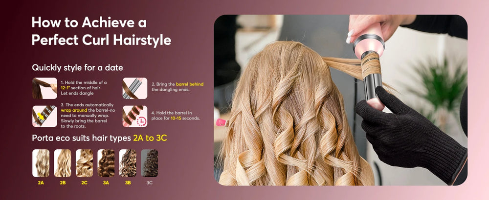5 in 1 High-Speed Hot Air Styler Frizz-Free Fast Drying No Heat Damage Hair Dryer Curl Volumize Straighten with Travel Bag - QueensalesOF