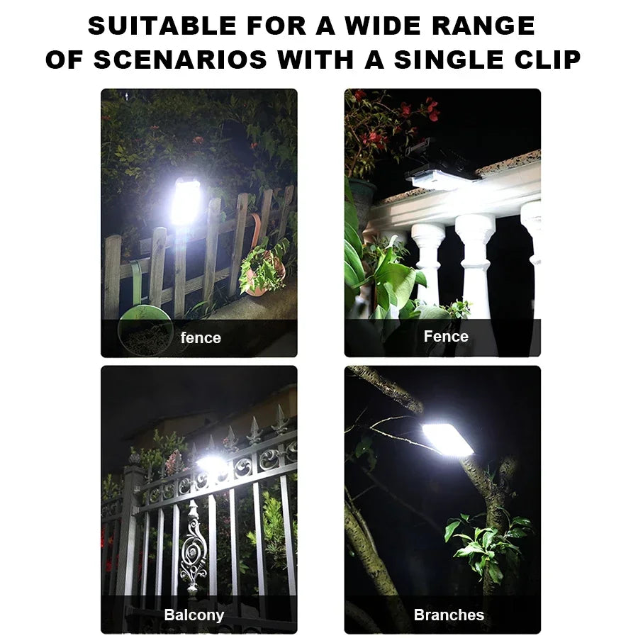 KDULIT Solar Garden Lights Outdoor Solar Clip Light Waterproof Motion Sensor Camping Lamp Fence Street Landscape Wall Decoration - QueensalesOF