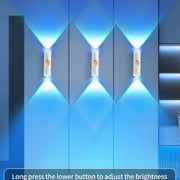 LED Cabinet Lights Motion Sensor Ambient Light Magnetic RGB Rechargeable Wall Sunset Lamp Hallway Stairs Kitchen Night Light - QueensalesOF