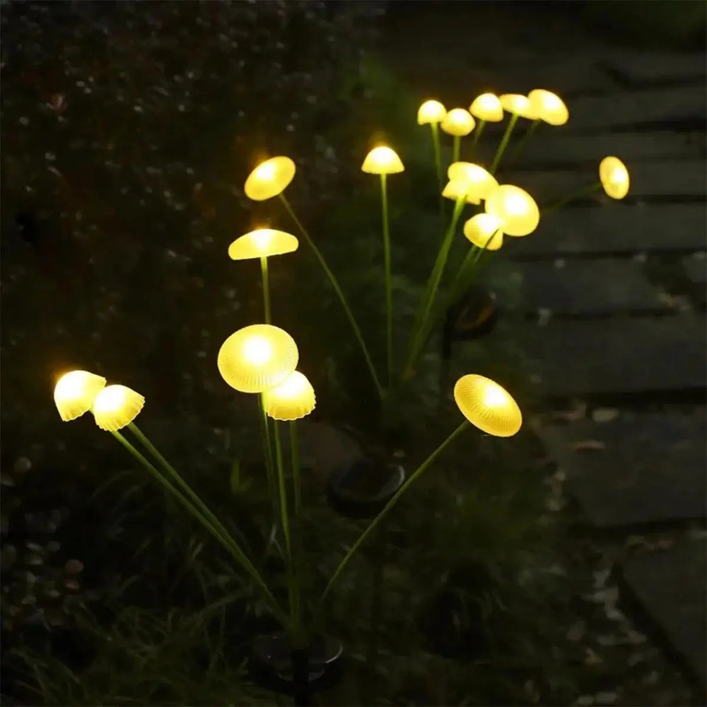 Solar Garden Lights Led Jellyfish Sway For Decoration Yard Outdoor Waterproof Ip65 Outdoor Waterproof Light Light Mushroom Shape - QueensalesOF