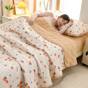 New Florals Spring Summer Blanket for Single Double Soft Skin-friendly Quilt Breathable Comfortable Air Conditioning Comforter - QueensalesOF