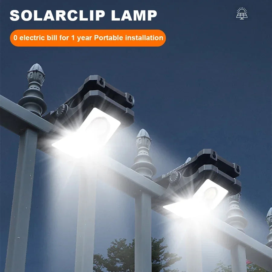 KDULIT Solar Garden Lights Outdoor Solar Clip Light Waterproof Motion Sensor Camping Lamp Fence Street Landscape Wall Decoration - QueensalesOF
