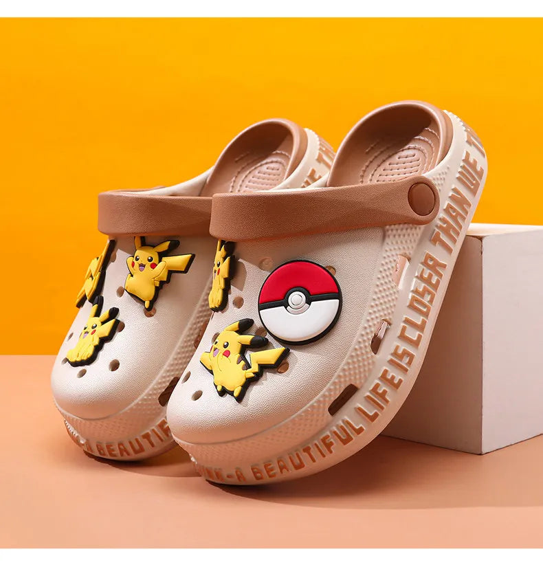 New 2026 Pikachu Clogs Breathable Non Slip Soft Sole Lightweight Summer Outdoor Casual Beach Walking Slippers Sandals