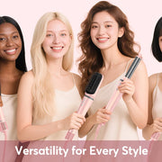 5 in 1 High-Speed Hot Air Styler Frizz-Free Fast Drying No Heat Damage Hair Dryer Curl Volumize Straighten with Travel Bag - QueensalesOF