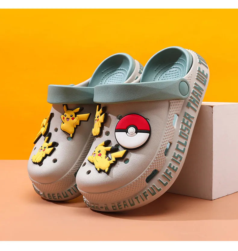 New 2026 Pikachu Clogs Breathable Non Slip Soft Sole Lightweight Summer Outdoor Casual Beach Walking Slippers Sandals