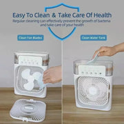 New 3 In 1 Fan AIr Conditioner Household Mini Air Cooler LED Night Light Portable Humidifier Air Adjustment Fan Office Home Fan - QueensalesOF