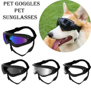 Pet Goggles Adjustable Anti UV Glare Windproof Sunglasses for Dogs Outdoor Hiking Running Beach All Breeds Eye Protection Black - QueensalesOF