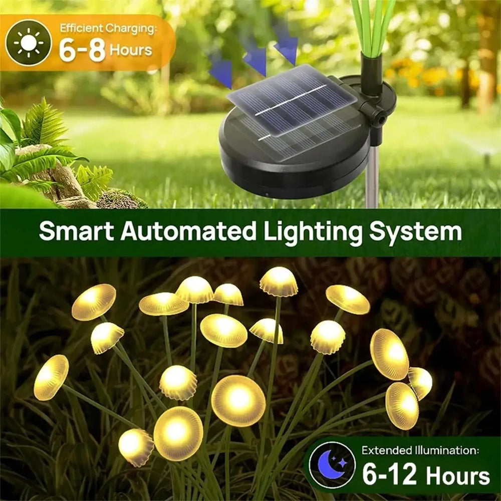 Solar Garden Lights Led Jellyfish Sway For Decoration Yard Outdoor Waterproof Ip65 Outdoor Waterproof Light Light Mushroom Shape - QueensalesOF