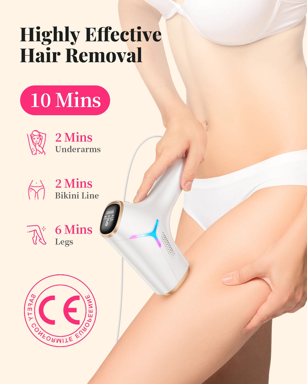 990000 Flashes Hair Removal for Women and Men IPL Hair Removal Body Bikini and Facial Areas Painless Permanent HairRemoval - QueensalesOF