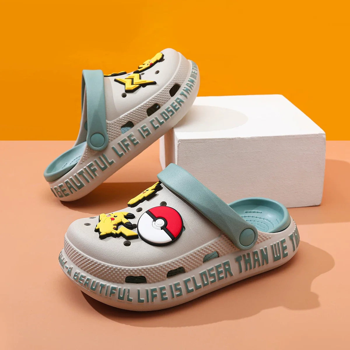 New 2026 Pikachu Clogs Breathable Non Slip Soft Sole Lightweight Summer Outdoor Casual Beach Walking Slippers Sandals