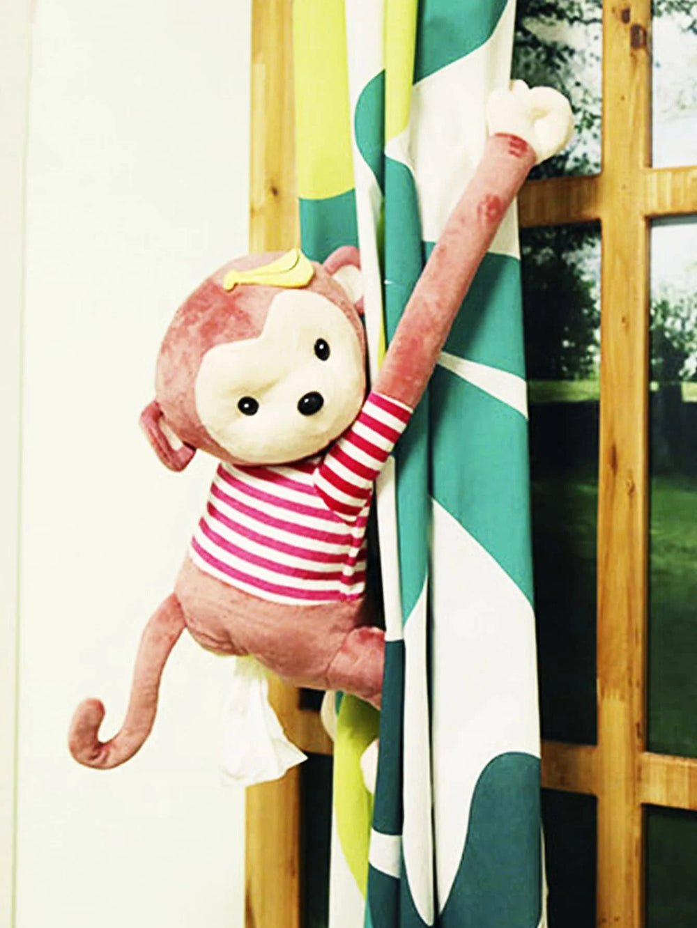 1pc creative Pippi Monkey tissue box car supplies pull hanging car seat back monkey pull paper box cartoon cute - QueensalesOF