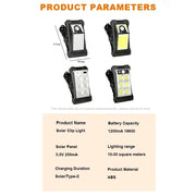 KDULIT Solar Garden Lights Outdoor Solar Clip Light Waterproof Motion Sensor Camping Lamp Fence Street Landscape Wall Decoration - QueensalesOF