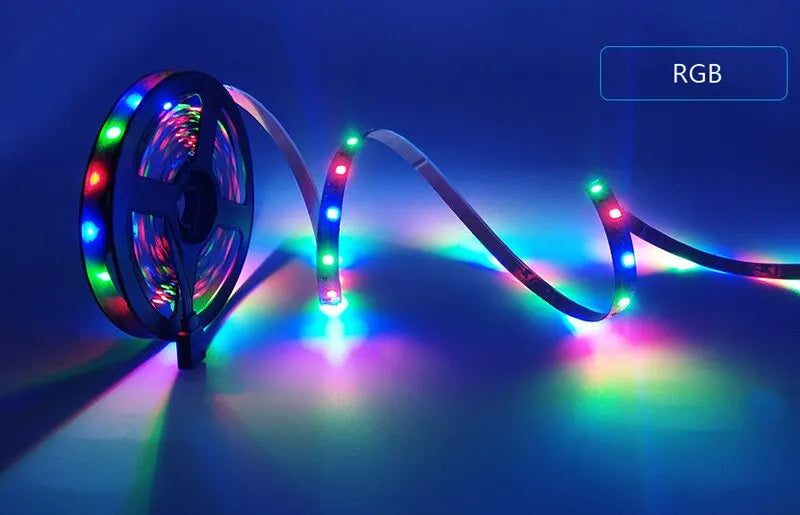 1m USB LED Strip Lights 60LEDs/m RGB Tape SMD 2835 With Remote Control Flexible Tape Diode Ribbon TV Backlight Room Decor - QueensalesOF