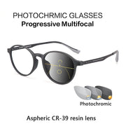 Progressive Multifocal Reading Glasses Metal Alloy Men Women Photochromic Presbyopia Eyeglasses Far Near Eyewear Ultralight - QueensalesOF