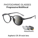 Progressive Multifocal Reading Glasses Metal Alloy Men Women Photochromic Presbyopia Eyeglasses Far Near Eyewear Ultralight - QueensalesOF
