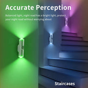 LED Cabinet Lights Motion Sensor Ambient Light Magnetic RGB Rechargeable Wall Sunset Lamp Hallway Stairs Kitchen Night Light - QueensalesOF