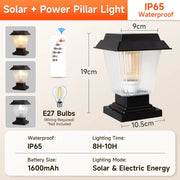 Outdoor Lighting Solar Garden Lights Installable Bulb Exterior Decoration Solar Lights for Patio Path Fence Sunlight Pillar Lamp - QueensalesOF