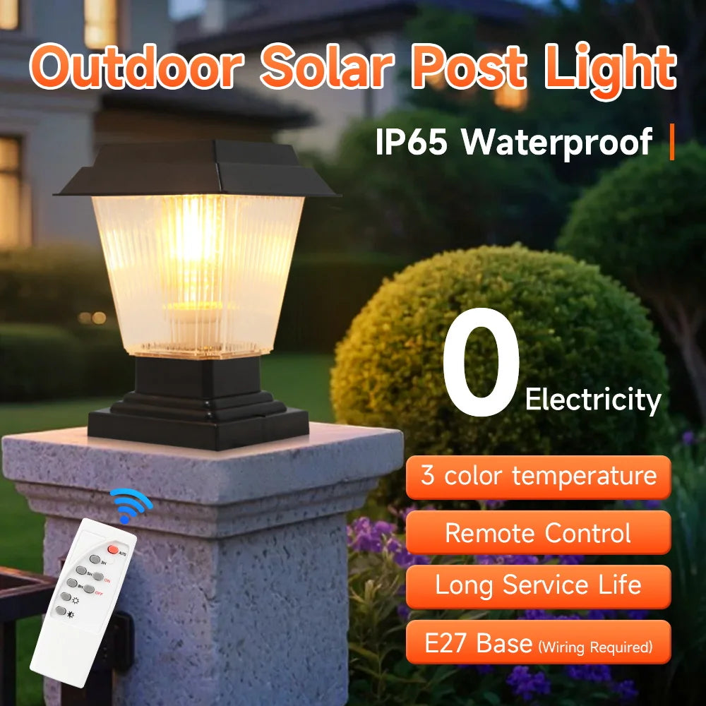 Outdoor Lighting Solar Garden Lights Installable Bulb Exterior Decoration Solar Lights for Patio Path Fence Sunlight Pillar Lamp - QueensalesOF