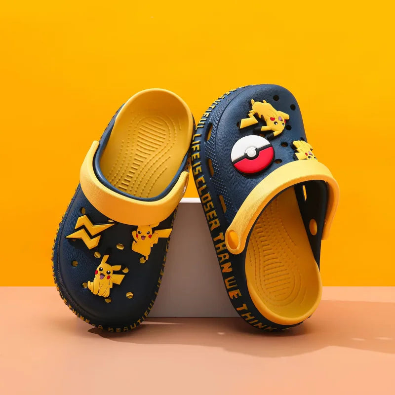 New 2026 Pikachu Clogs Breathable Non Slip Soft Sole Lightweight Summer Outdoor Casual Beach Walking Slippers Sandals