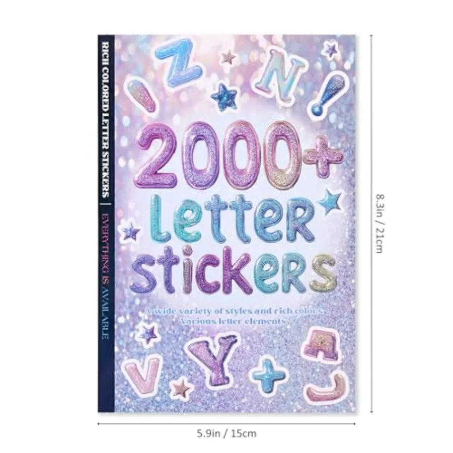 2000+ Pcs Alphabet Sticker for Journaling Fun Colorful Craft Letter Stickers for Junk Journal Scrapbooking Supplies Ideal DIY D - QueensalesOF