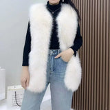 2023 New Fur Vest Women High Quality Fashion Vest - QueensalesOF