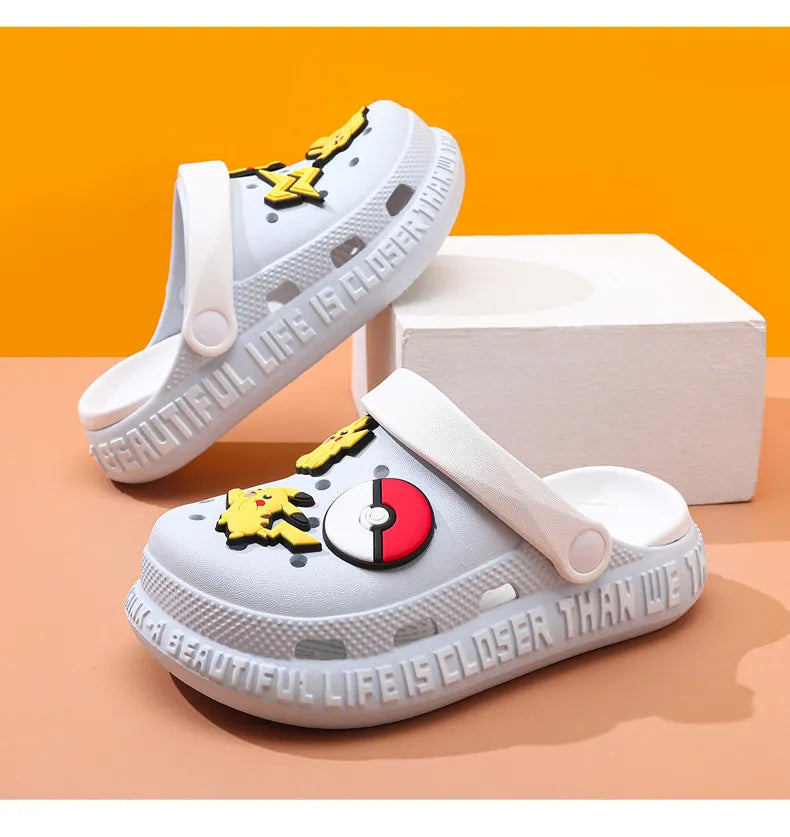 New 2026 Pikachu Clogs Breathable Non Slip Soft Sole Lightweight Summer Outdoor Casual Beach Walking Slippers Sandals