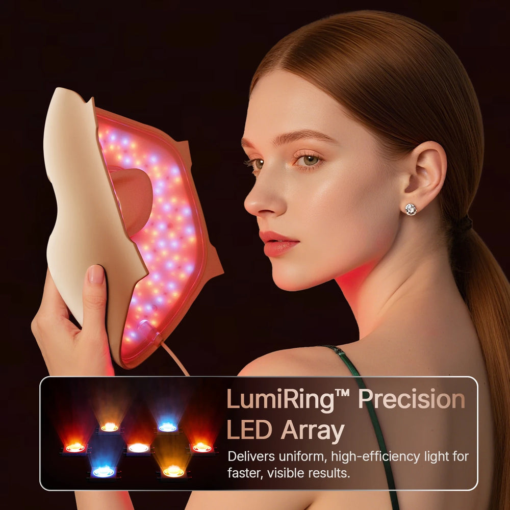Hello Face M300 4D Light Mask 460/650/850nm Wavelengths Cordless LED Face Mask for Home Use - QueensalesOF