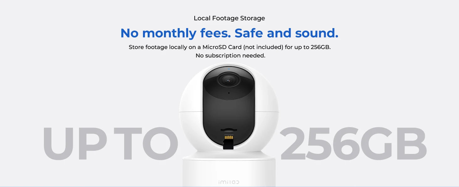 IMILAB C21 WiFi Camera 2.5K Baby Monitor Indoor IP Camera with PTZ Night Vision 2-Way Audio Human Tracking AI Detection