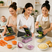 16-in-1 Vegetable Chopper PE+ABS Multi-Blade Kitchen Gadget for Home Cooking & Meal Prep - QueensalesOF