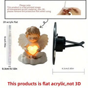2pcs Angelic Car Air Vent Clip, Women's Car Decor, Cute Acrylic Car Air Freshener Vent Clip, Car Accessory - QueensalesOF